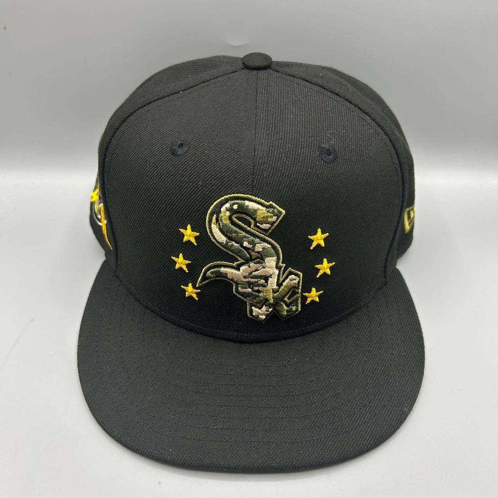 Chicago White Sox Hat Men 7 3/8 Black Green 59Fifty New Era MLB Fitted Cap